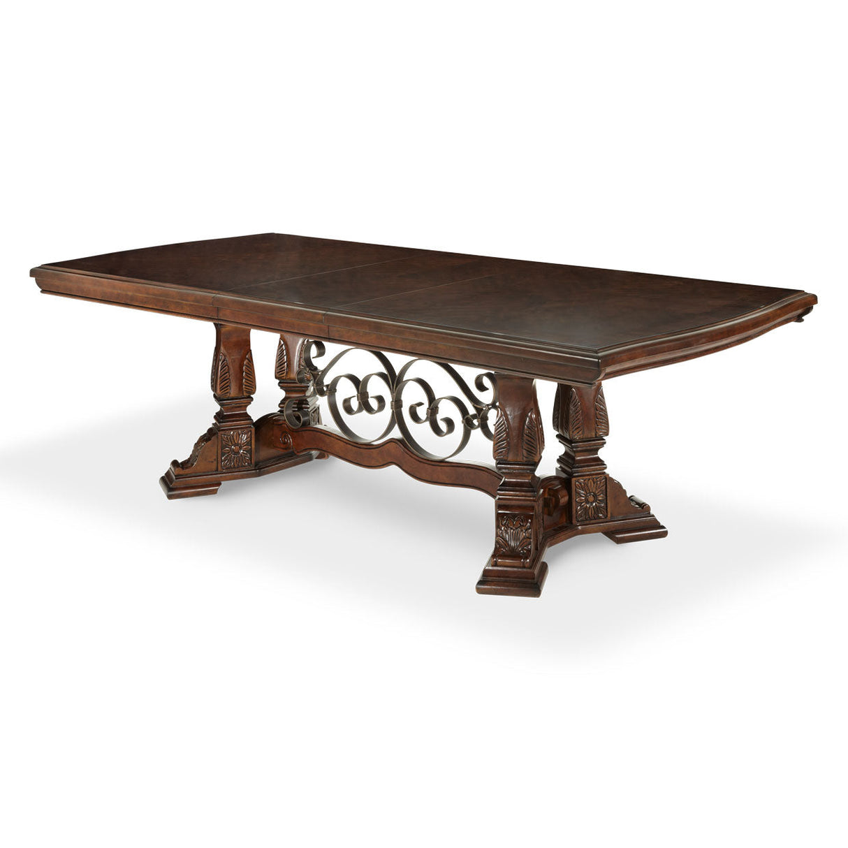 Aico Furniture - Windsor Court 10 Piece Rectangular Dining Room Set In Vintage Fruitwood - 70002T-54-10Set