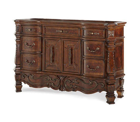 Windsor Court Dresser 9-Drawer Vintage Fruitwood – AICO Furniture - sold by Home Elegance USA