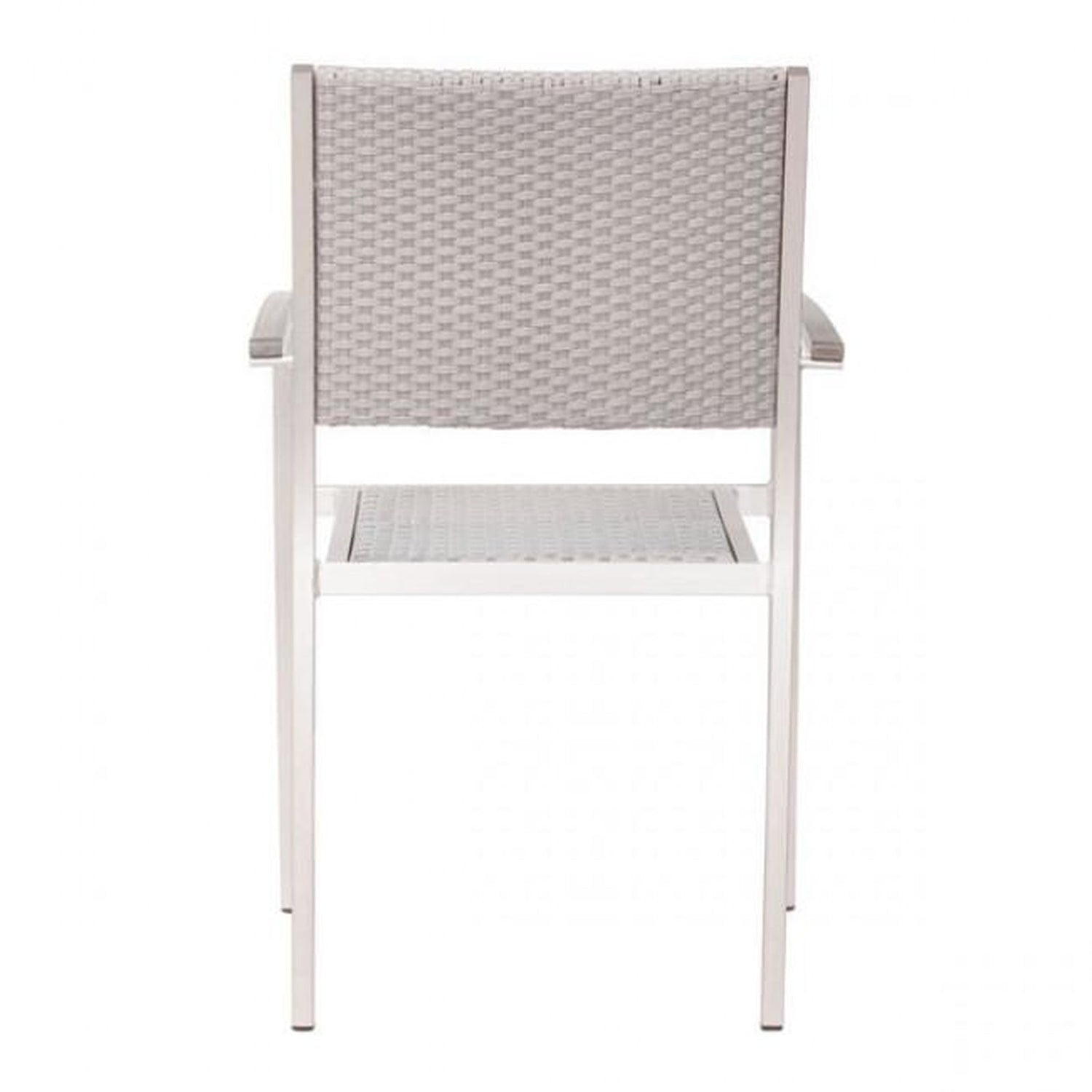 Zuo Metropolitan Arm Chair Brushed Aluminum - Set Of 2