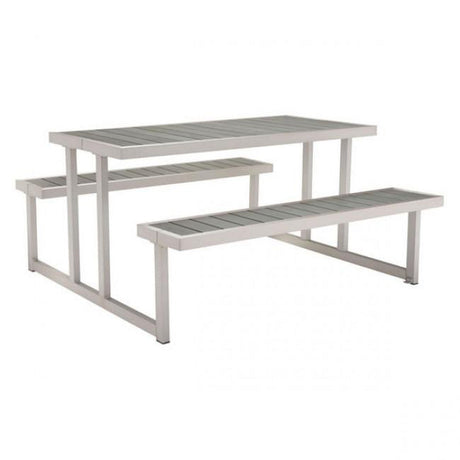 Zuo Cuomo Picnic Table Brushed Aluminum