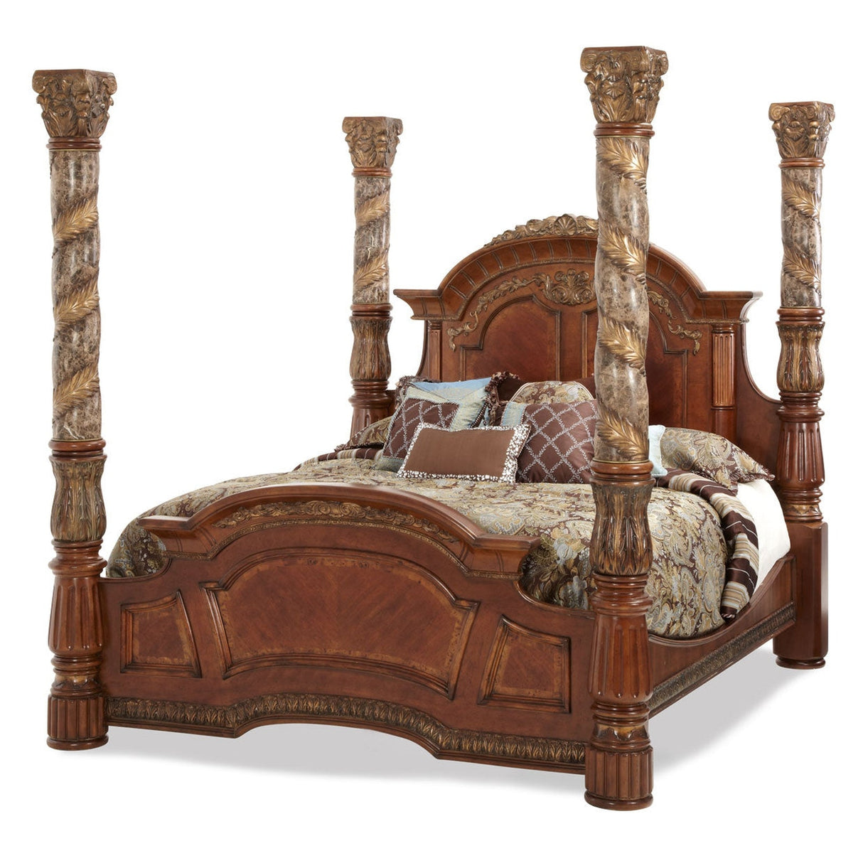 Michael Amini Villa Valencia Canopy Bed - Home Elegance USA