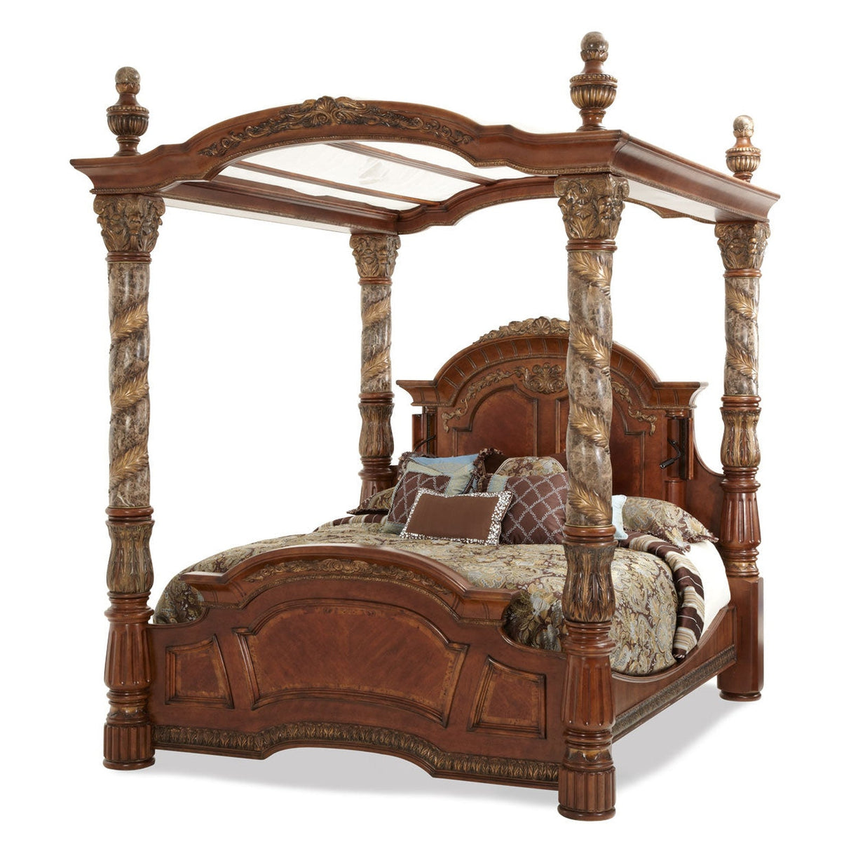 Michael Amini Villa Valencia Canopy Bed - Home Elegance USA