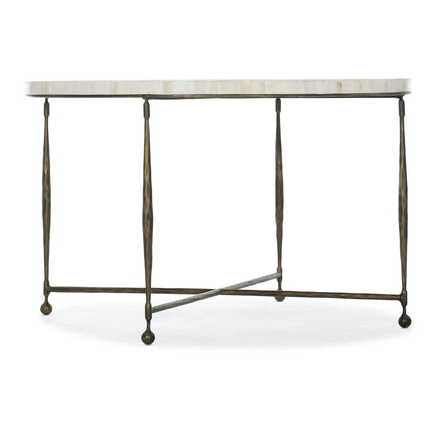 Hooker Furniture Commerce & Market Round Bone Inlay Cocktail Table