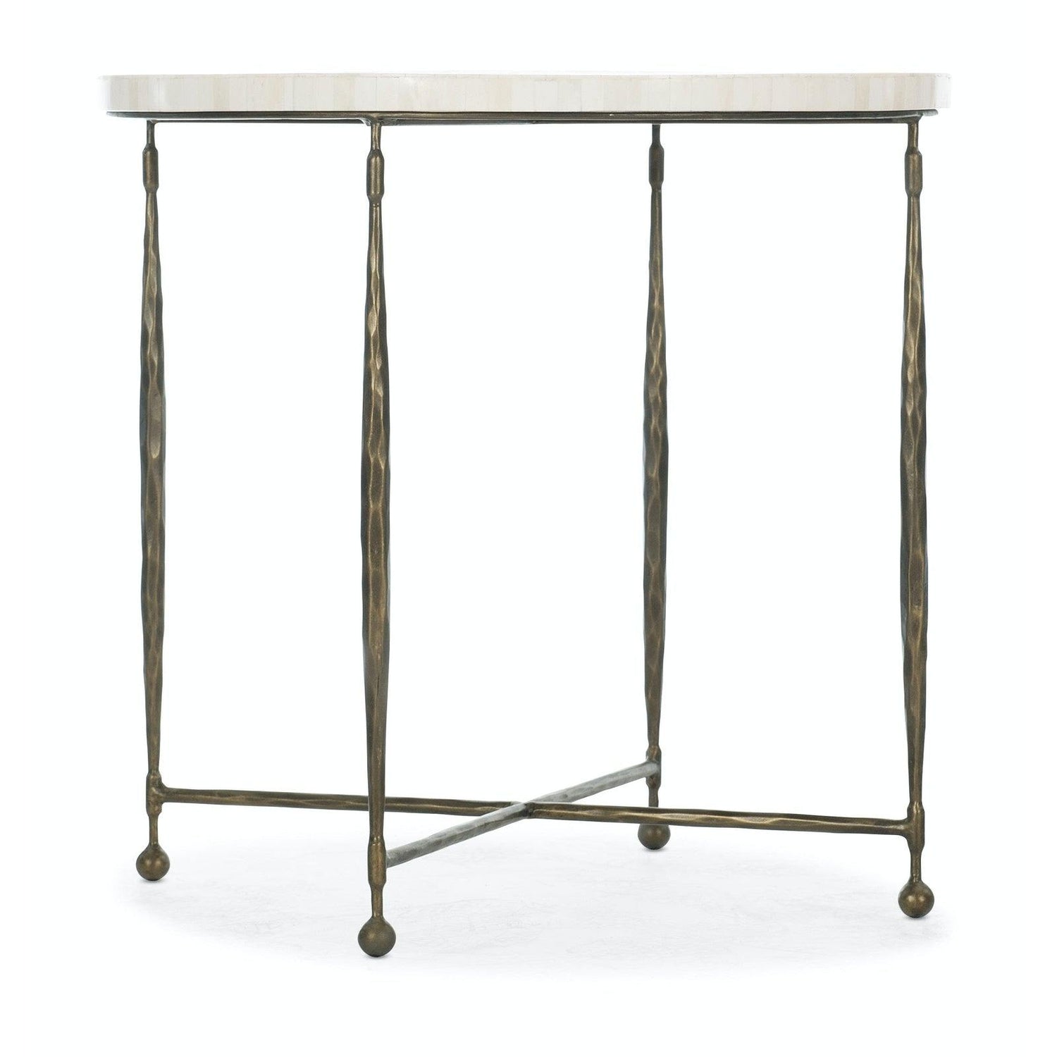 Hooker Furniture Commerce & Market Round Bone Inlay End Table