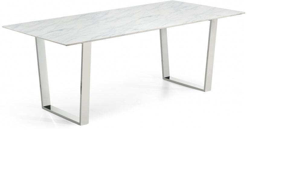 Carlton Chrome Dining Table - 735 - T | Meridian | Home Elegance USA