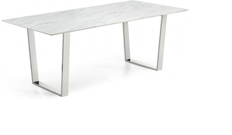 Carlton Chrome Dining Table - 735 - T | Meridian | Home Elegance USA