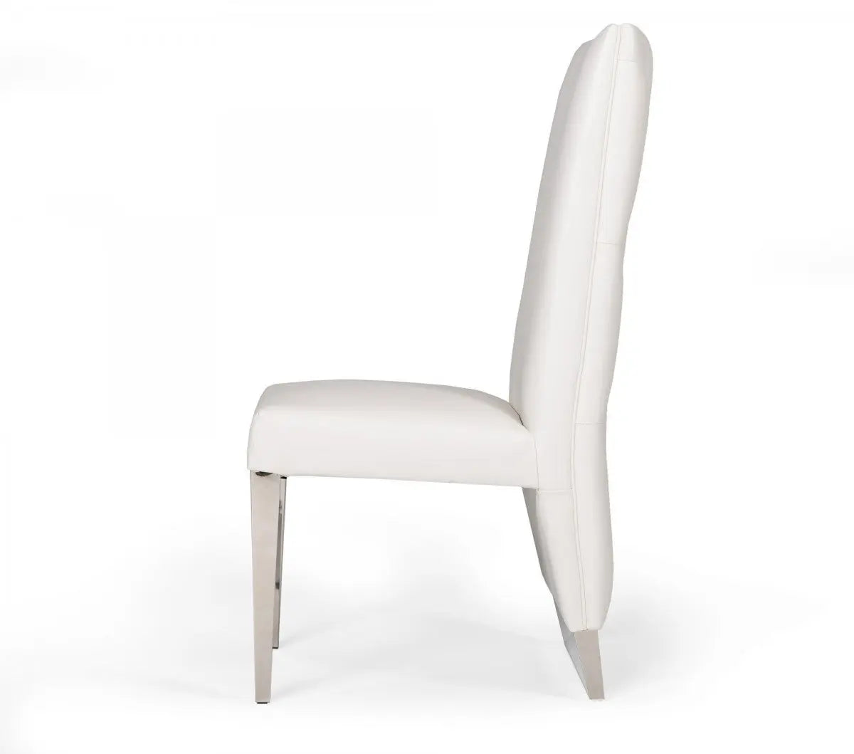 Vig Furniture - Modrest Kilson Modern White Leatherette & Stainless Steel Dining Chair (Set Of 2) - Vgvcb1819-Wht