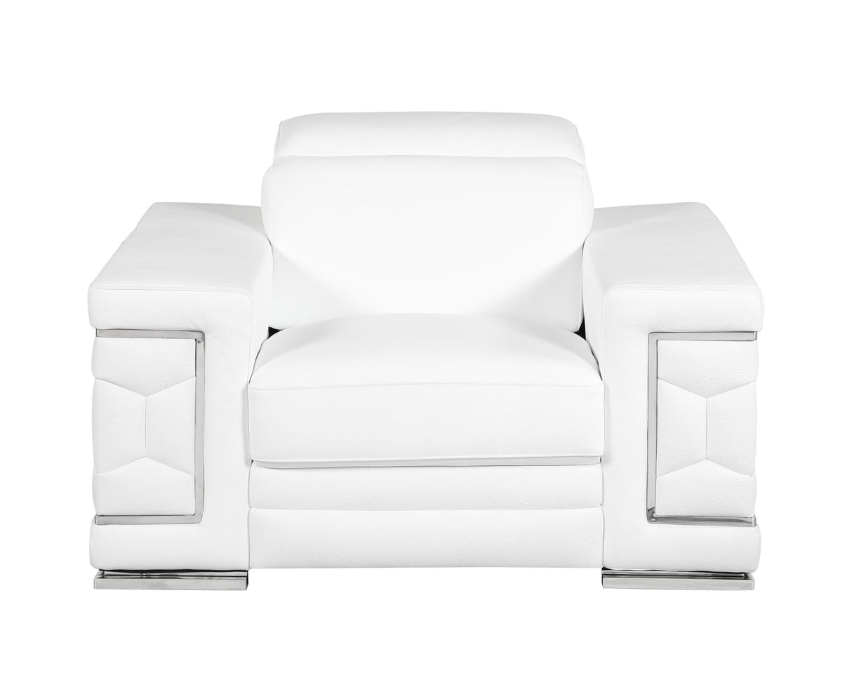 Top Grain Italian Leather Chair - Home Elegance USA
