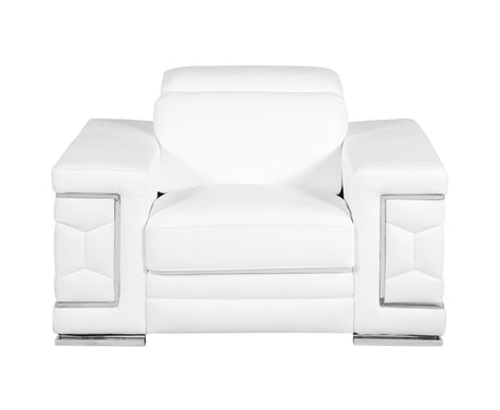 Top Grain Italian Leather Chair - Home Elegance USA
