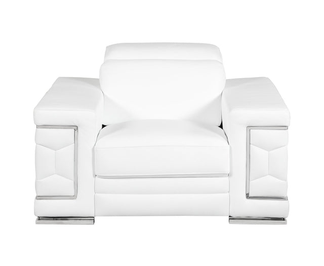 Top Grain Italian Leather Chair - Home Elegance USA