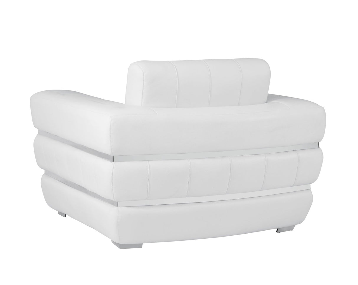 Global United Top Grain Italian Leather  Chair - Home Elegance USA