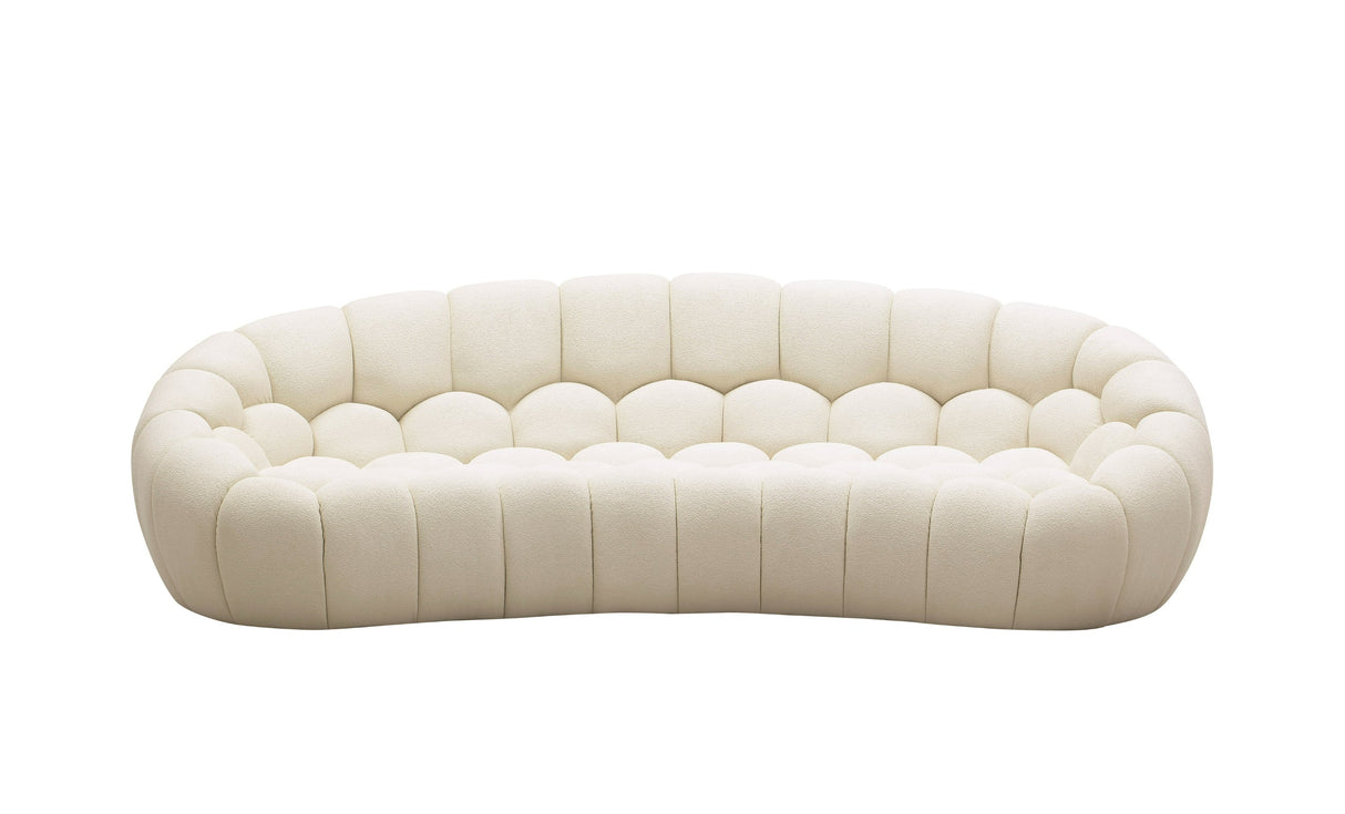 Vig Furniture Divani Casa Yolonda - Modern Curved Off-White Fabric Sofa