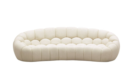 Vig Furniture Divani Casa Yolonda - Modern Curved Off-White Fabric Sofa