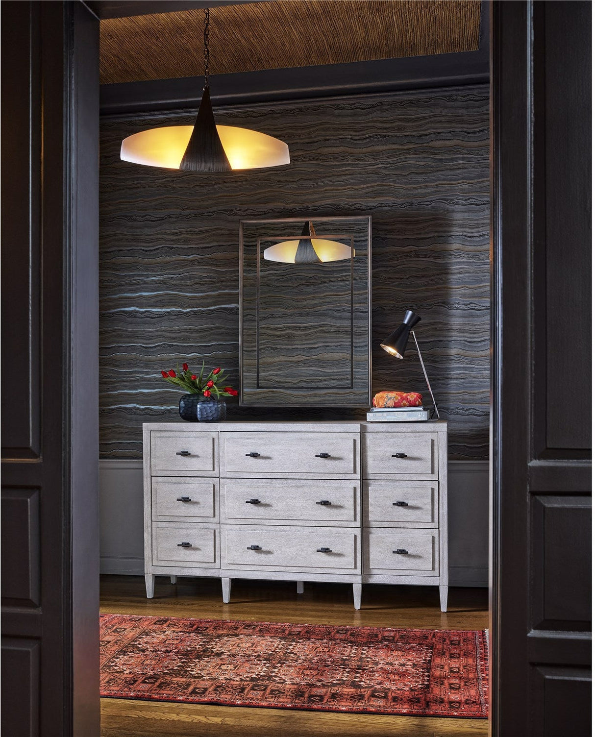 Midtown Dresser Flannel Finish with 9 Drawers | Universal