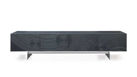 Vig Furniture Modrest Cirque - Modern Black Ash TV Stand