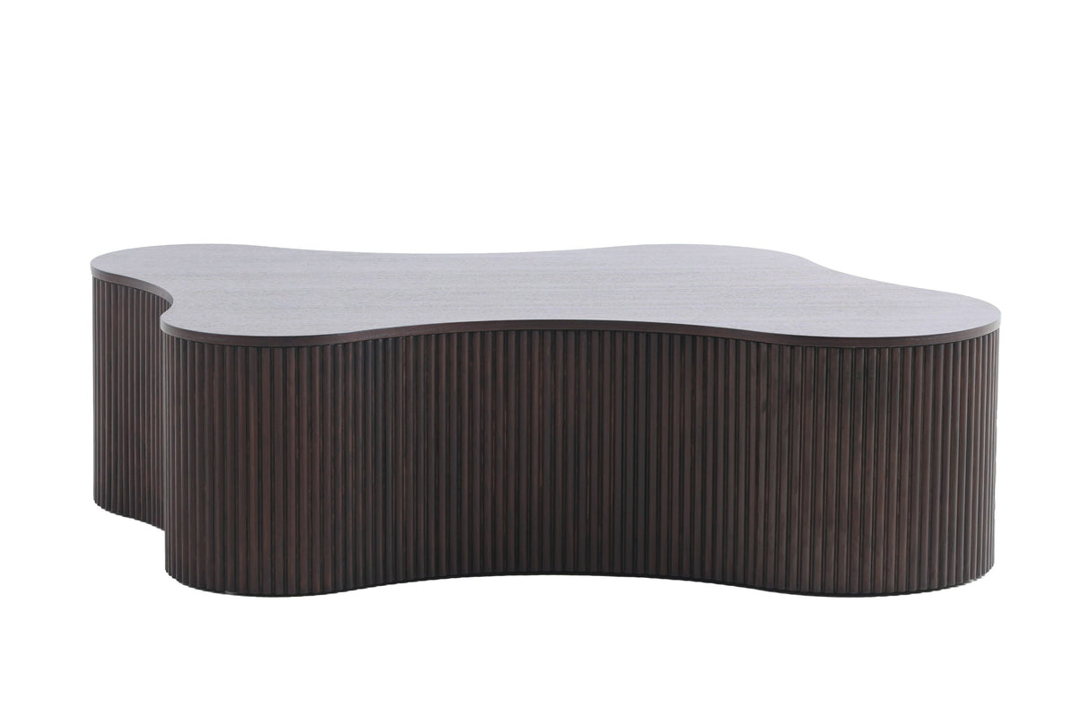 Vig Furniture Modrest Jessie - Modern Smoked Oak Freeform Coffee Table