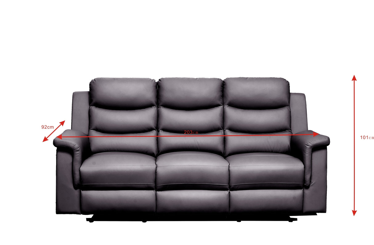 Reclining sofa with Middle Console Slipcover, Stretch 3 seat Reclining Sofa Covers (BLACK, 3 Seat Recliner Cover with Console) BLACK faux Leather Home Elegance USA