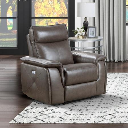 Homelegance - Moroni Power Reclining Chair With Power Headrest In Dark Brown - 8259Rfdb-1Pwh