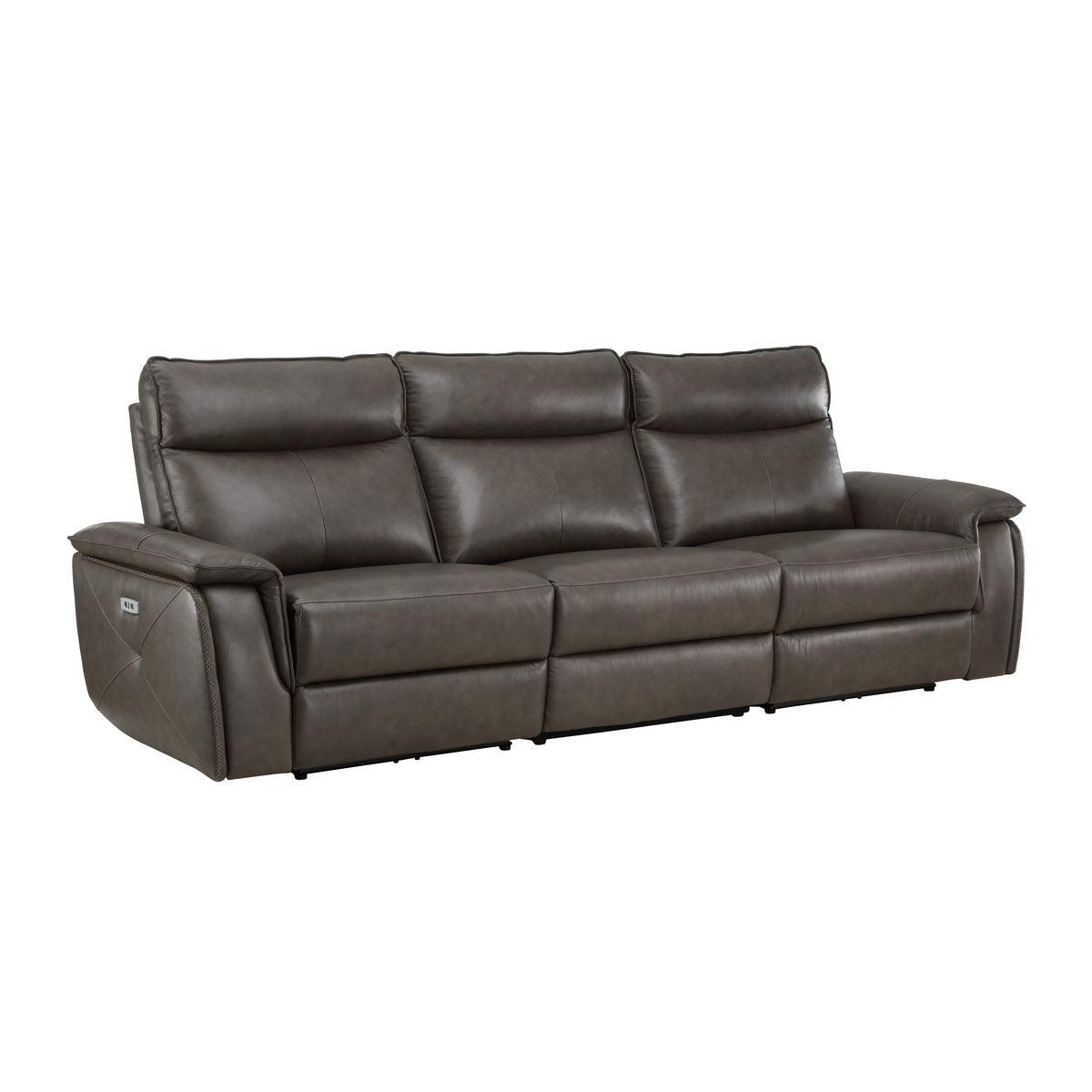 Homelegance - Moroni Power Double Reclining Sofa With Power Headrests In Dark Brown - 8259Rfdb-3Pwh*