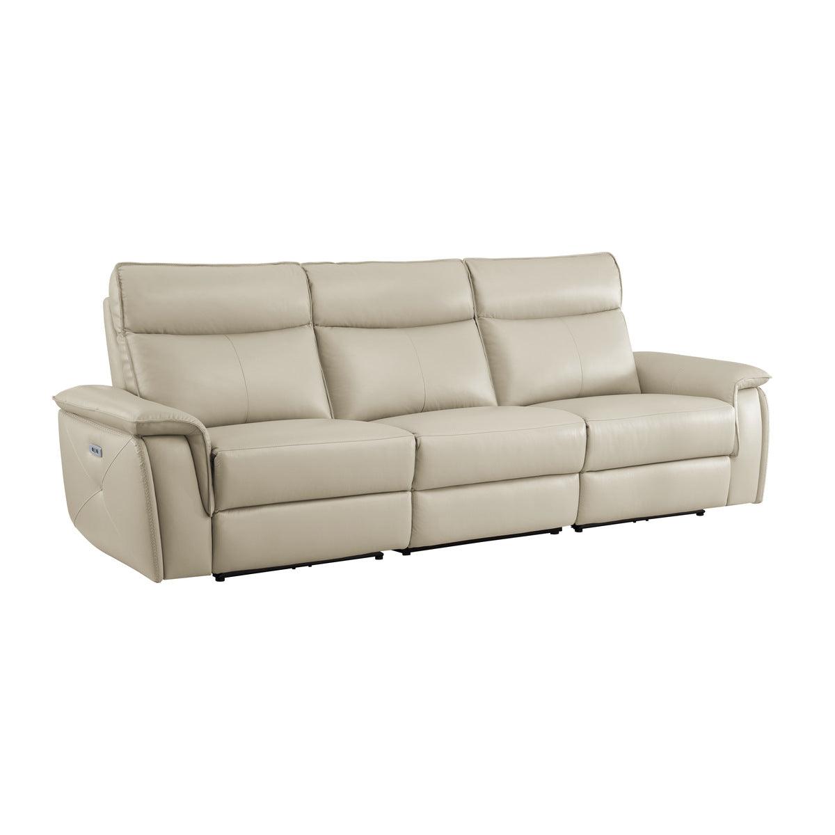 Homelegance - Moroni Power Double Reclining Sofa With Power Headrests In Taupe - 8259Rftp-3Pwh*