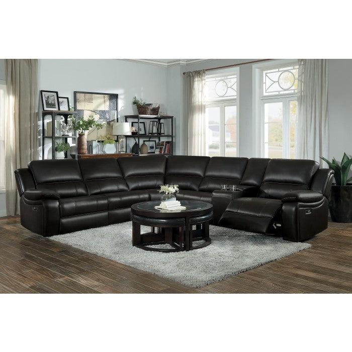 Homelegance - Falun Dark Brown 6 Piece Power Sectional - 8260Db-6Pw