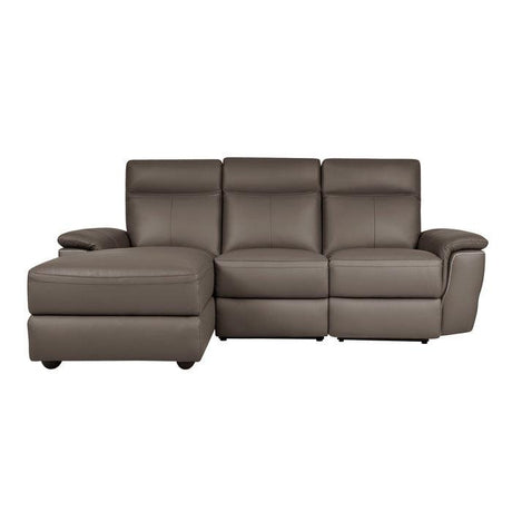 Homelegance - Olympia 3-Piece Modular Power Reclining Sectional With Left Chaise In Raisin - 8308*35Lrc