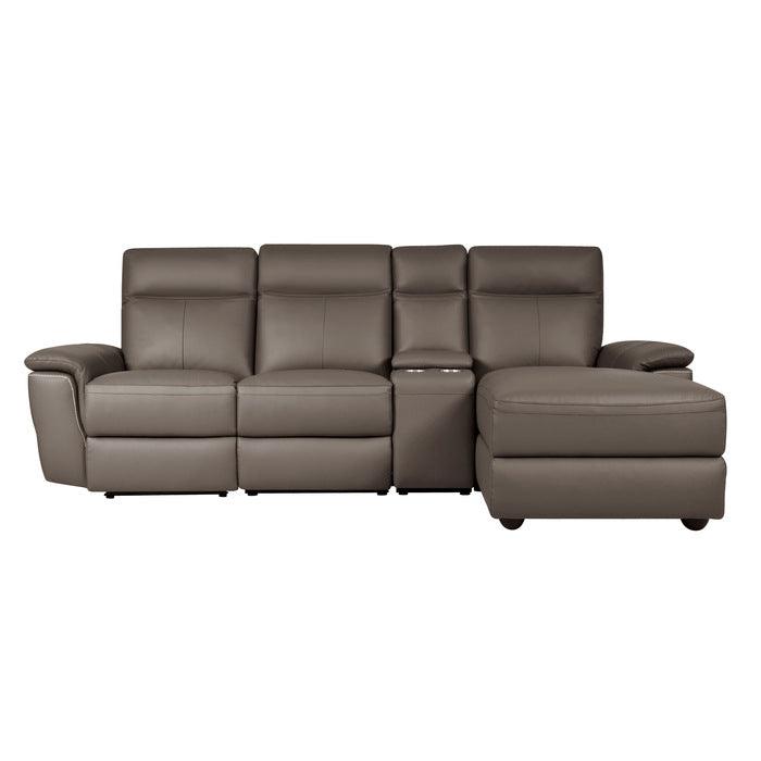Homelegance - Olympia 4-Piece Modular Power Reclining Sectional With Right Chaise In Raisin - 8308*4Lc5R