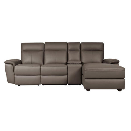 Homelegance - Olympia 4-Piece Modular Power Reclining Sectional With Right Chaise In Raisin - 8308*4Lc5R
