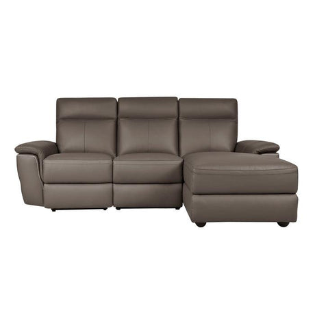 Homelegance - Olympia 3-Piece Modular Power Reclining Sectional With Right Chaise In Raisin - 8308*3Lc5R