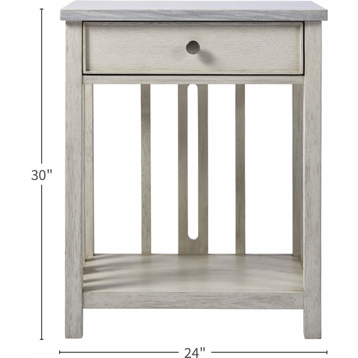 Coastal Living Bedside Table With Stone Top | Universal