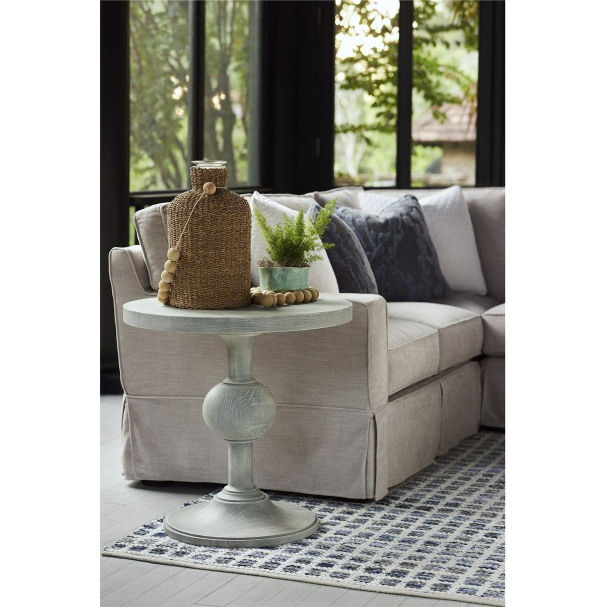 Coastal Living Round Pedestal End Table | Universal