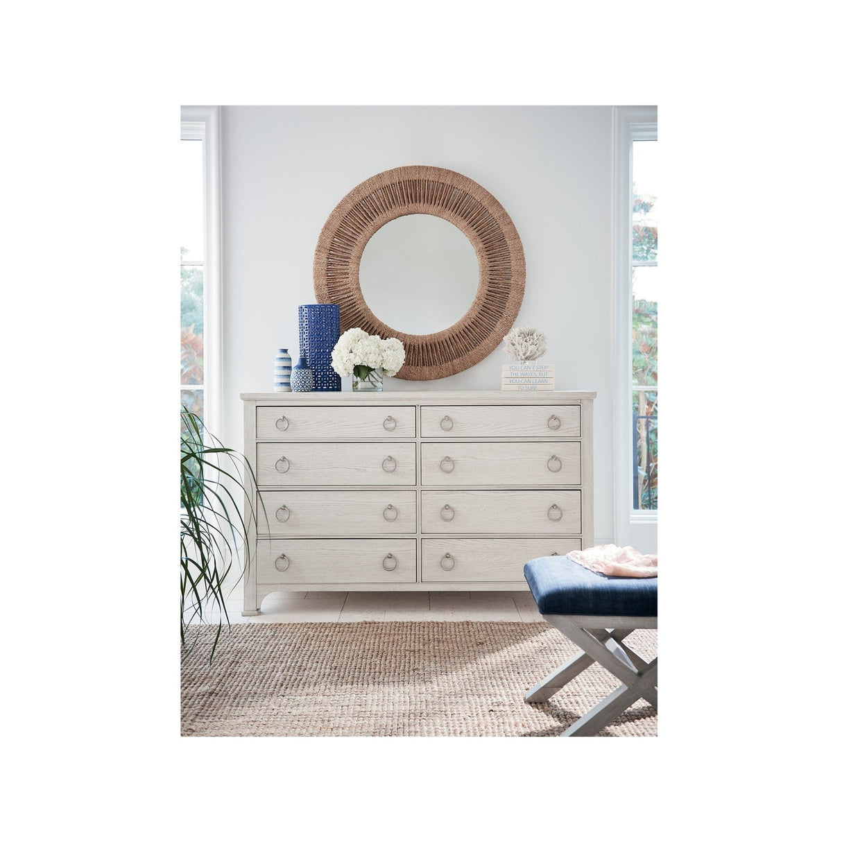Escape Drawer Dresser Sandbar Finish with 8 Drawers | Universal