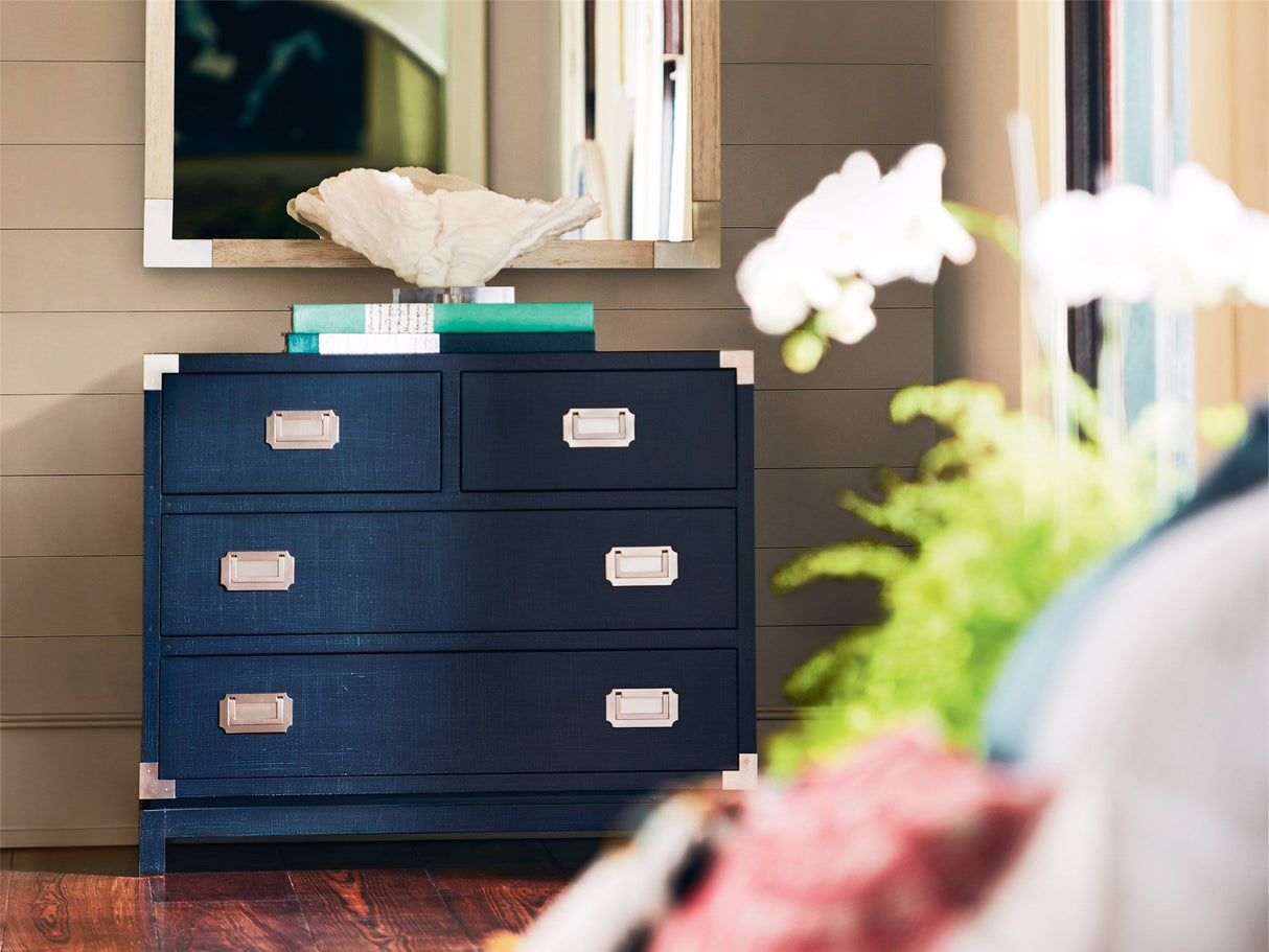 Coastal Campaign Chest Marina Finish 4-Drawer Storage – Universal Furniture