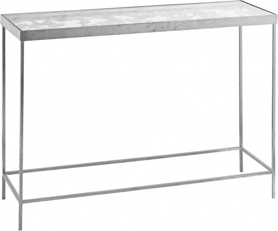 Butterfly Console Table In Silver - 471 - T | Meridian | Home Elegance USA