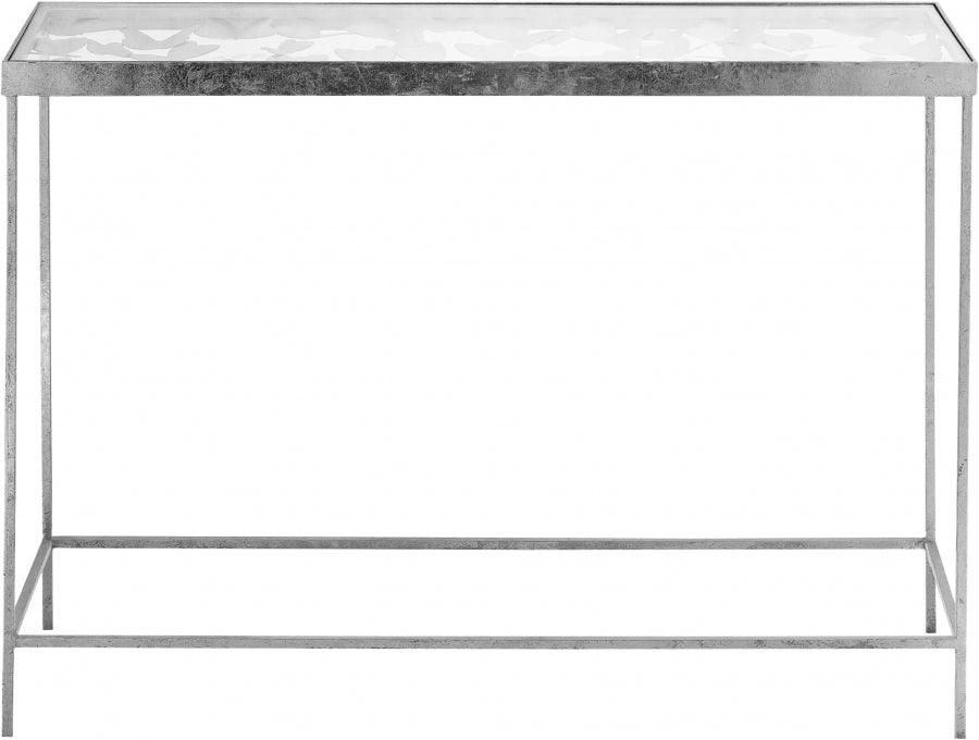Butterfly Console Table In Silver - 471 - T | Meridian | Home Elegance USA