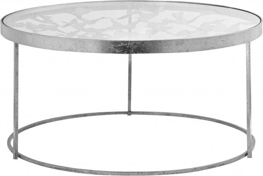 Butterfly Coffee Table In Silver - 471 - C | Meridian | Home Elegance USA