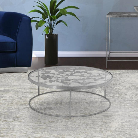 Butterfly Coffee Table In Silver - 471 - C | Meridian | Home Elegance USA