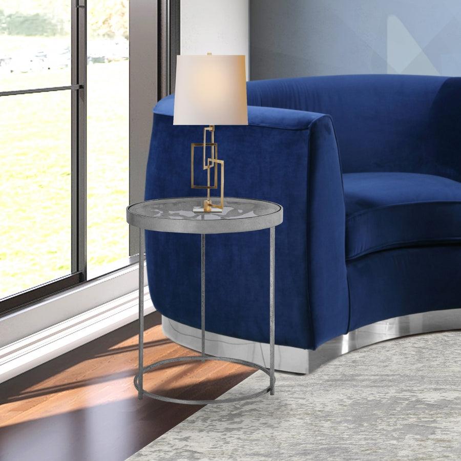 Butterfly End Table In Silver - 471 - E | Meridian | Home Elegance USA