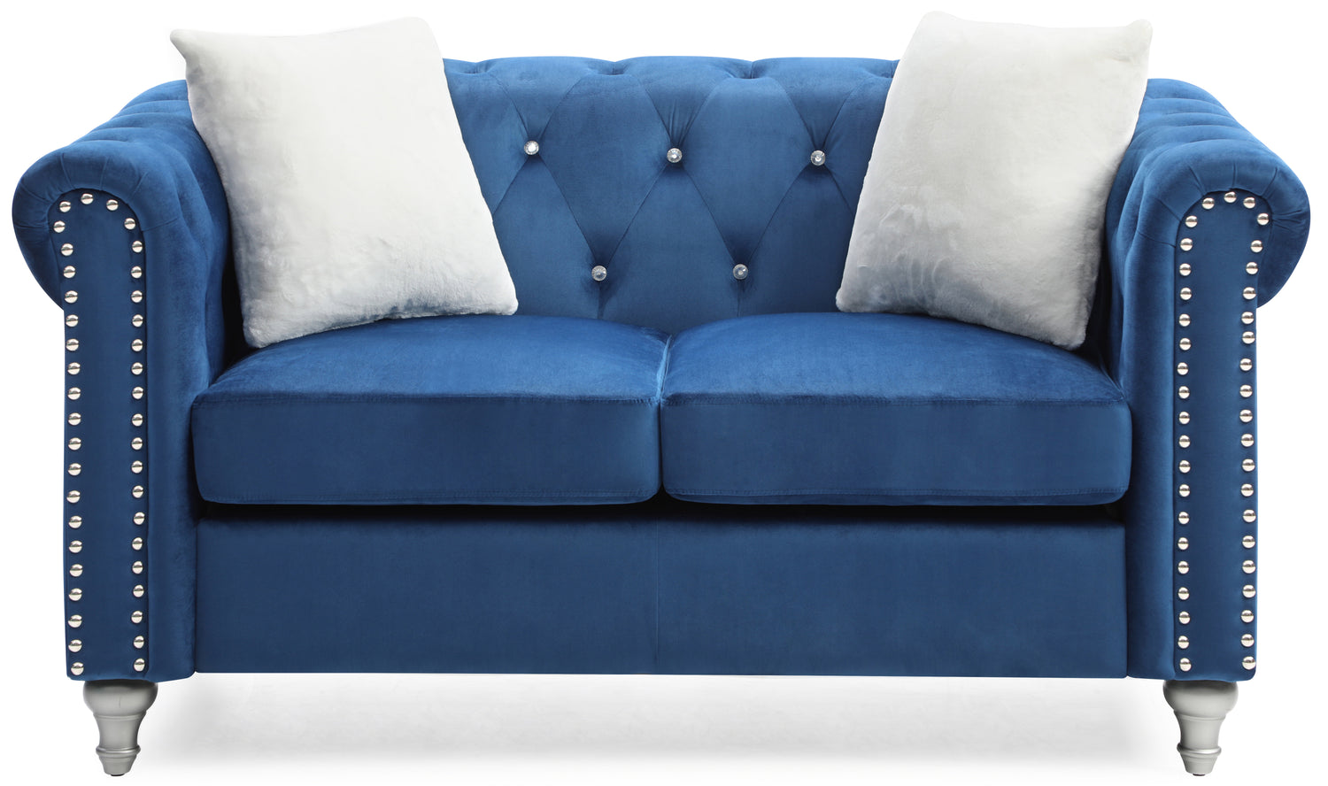 Glory Furniture Raisa G861A-L Loveseat , NAVY BLUE Home Elegance USA