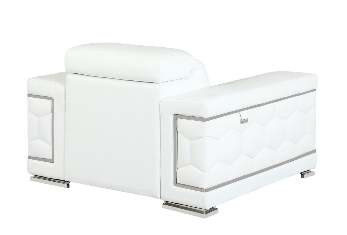 Top Grain Italian Leather Chair - Home Elegance USA