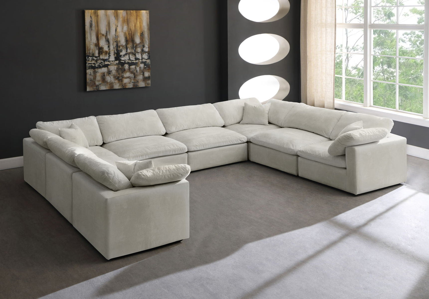 Cozy - Modular Sectional Cloud 8 Piece - Beige | Home Elegance USA
