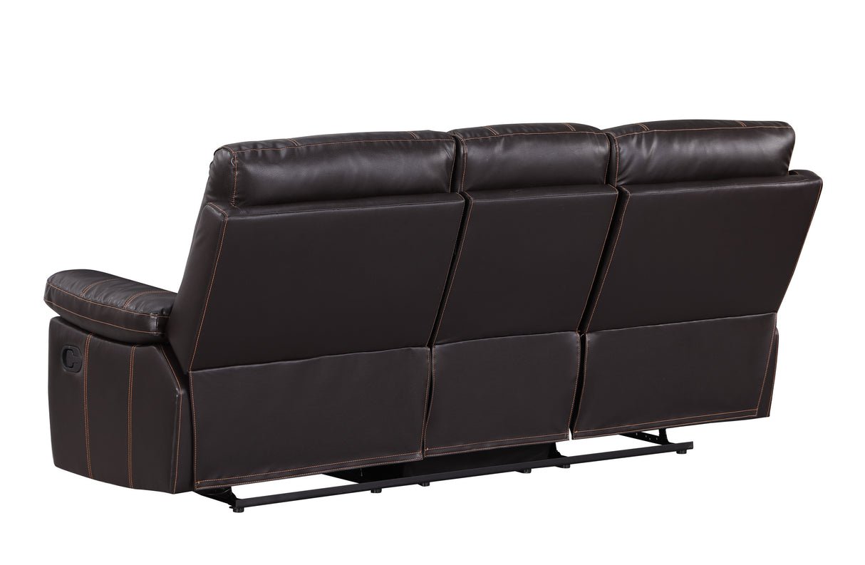 Global United Leather-Air Recliining Sofa Home Elegance USA