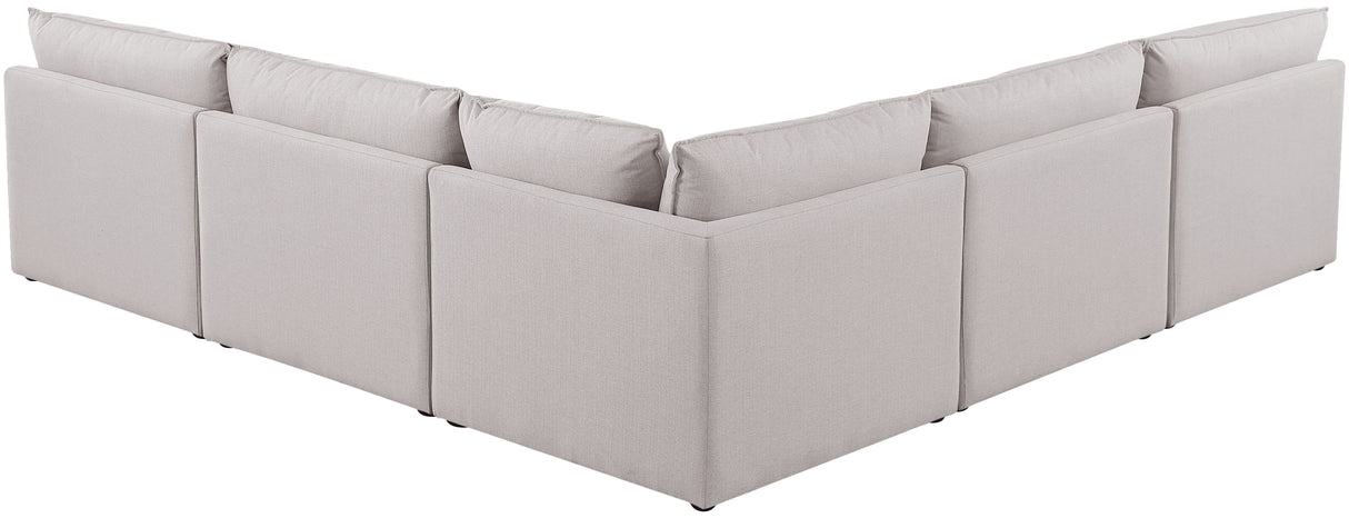 Mackenzie - Modular Sectional 5 Piece - Beige - Modern & Contemporary - Home Elegance USA