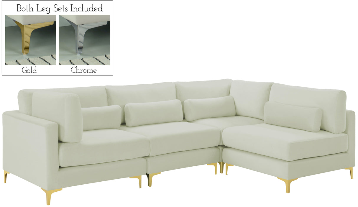 Julia - Modular Sectional 4 Piece - Cream - Home Elegance USA