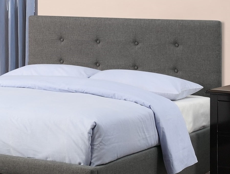 Bedroom Furniture Grey Polyfiber 1pc Queen Size Bed Tufted Headboard Storage Drawers Footboard | Home Elegance USA