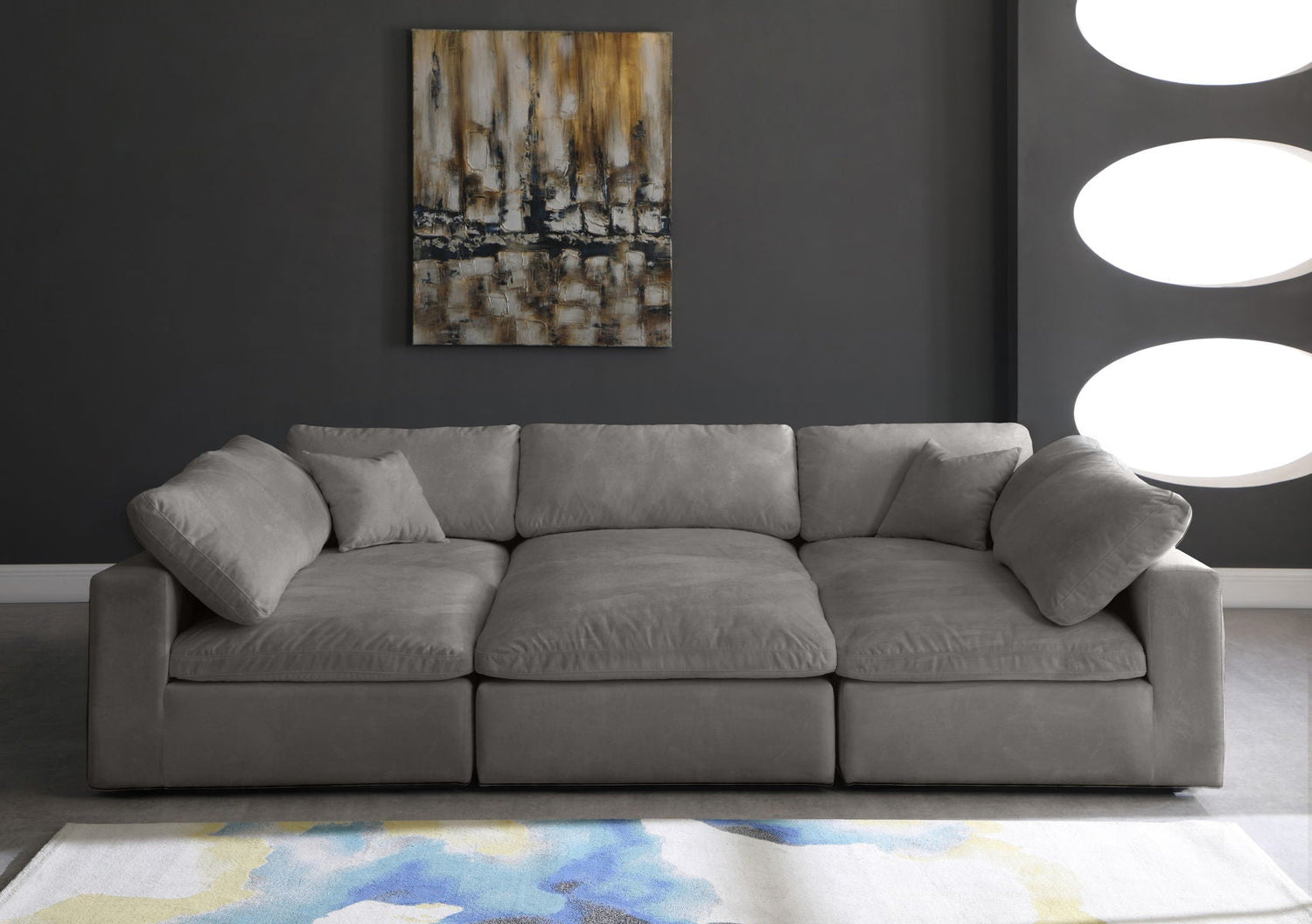 Cozy - Modular Sectional 6 Piece Cloud - Grey | Home Elegance USA