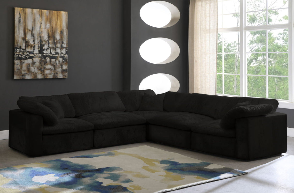 Cozy - Modular Sectional Cloud - Black - Fabric | Home Elegance USA