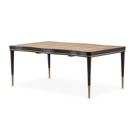 Michael Amini Malibu Crest Crotch Mahogany Rectangular Dining Table - Home Elegance USA