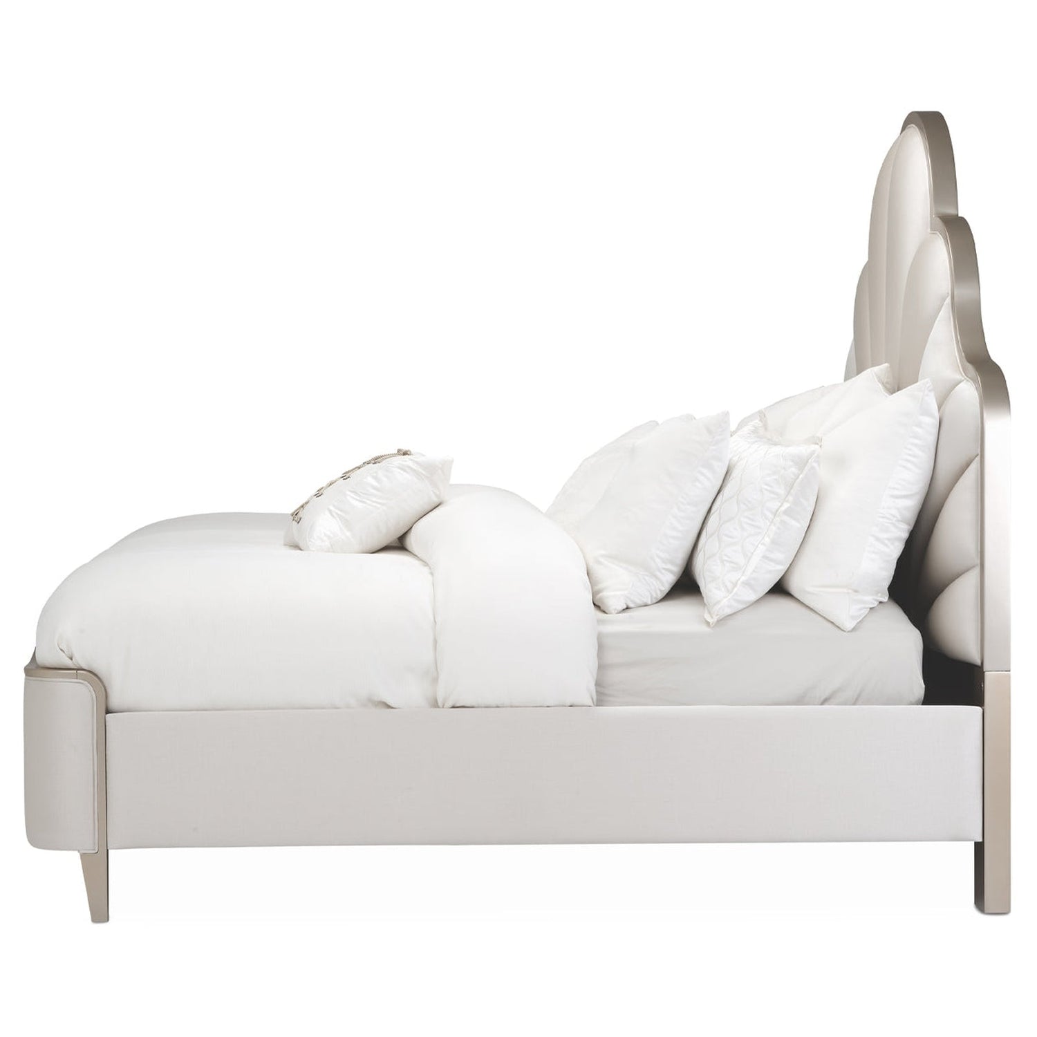 Michael Amini Malibu Crest Scalloped Panel Bed - Home Elegance USA