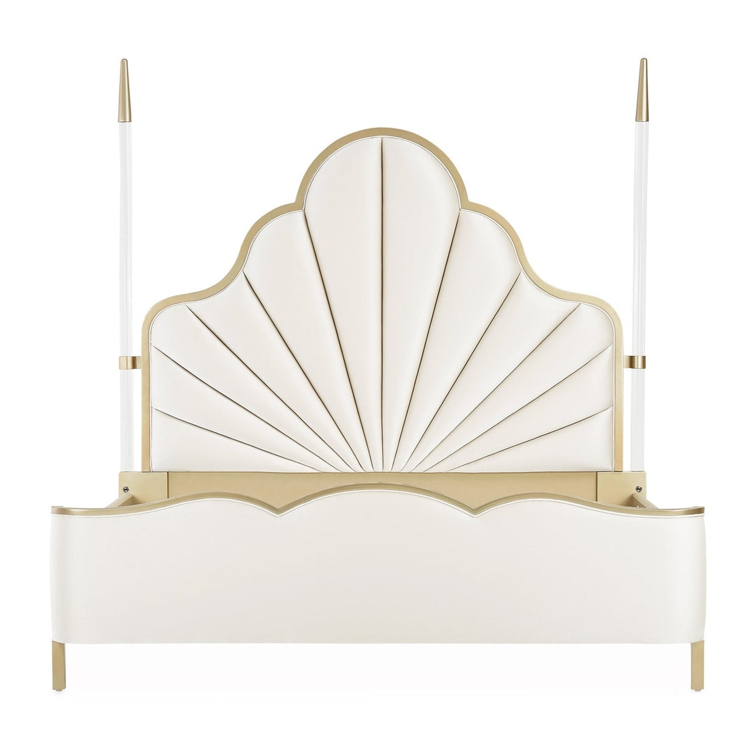 Michael Amini Malibu Crest Scalloped Poster Bed - Home Elegance USA